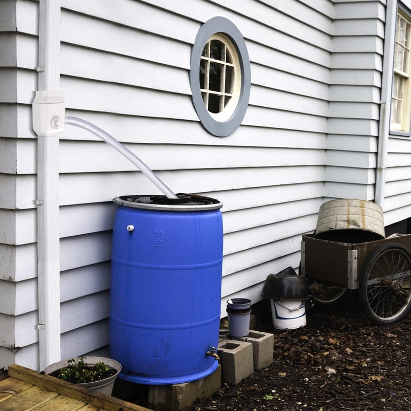 Prestantious Gutter Downspout Diverter Fits for 2"x3" Standard Downspout, Rainwater Collection System with Adjustable Valve, Rainwater Diverter to Direct Water into Rain Barrel, 4ft. 1-1/4” Hose - Image 4
